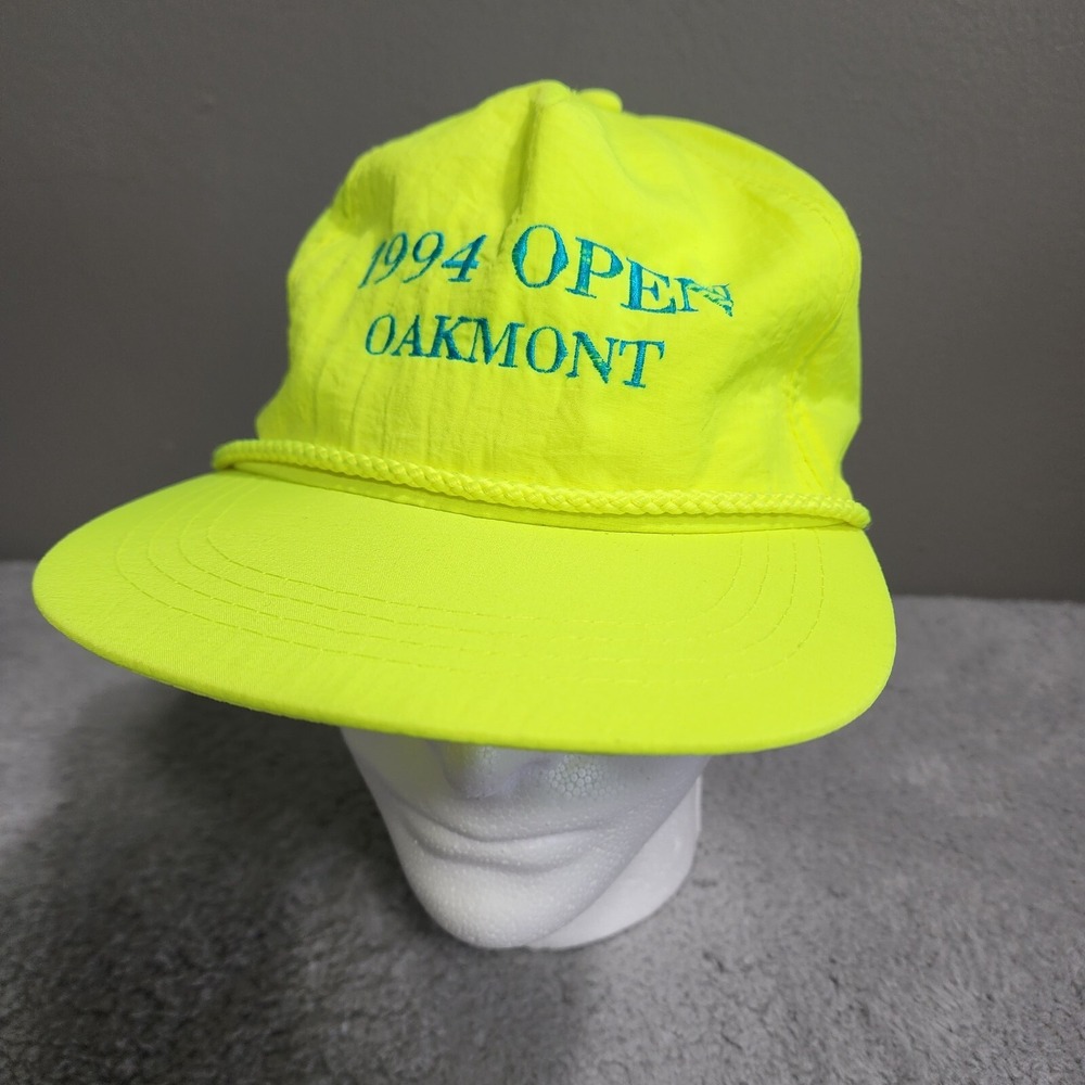 Vintage 1994 US Open Oakmont Hat‎ Snapback Cap Golf Retro 90s Neon Rope